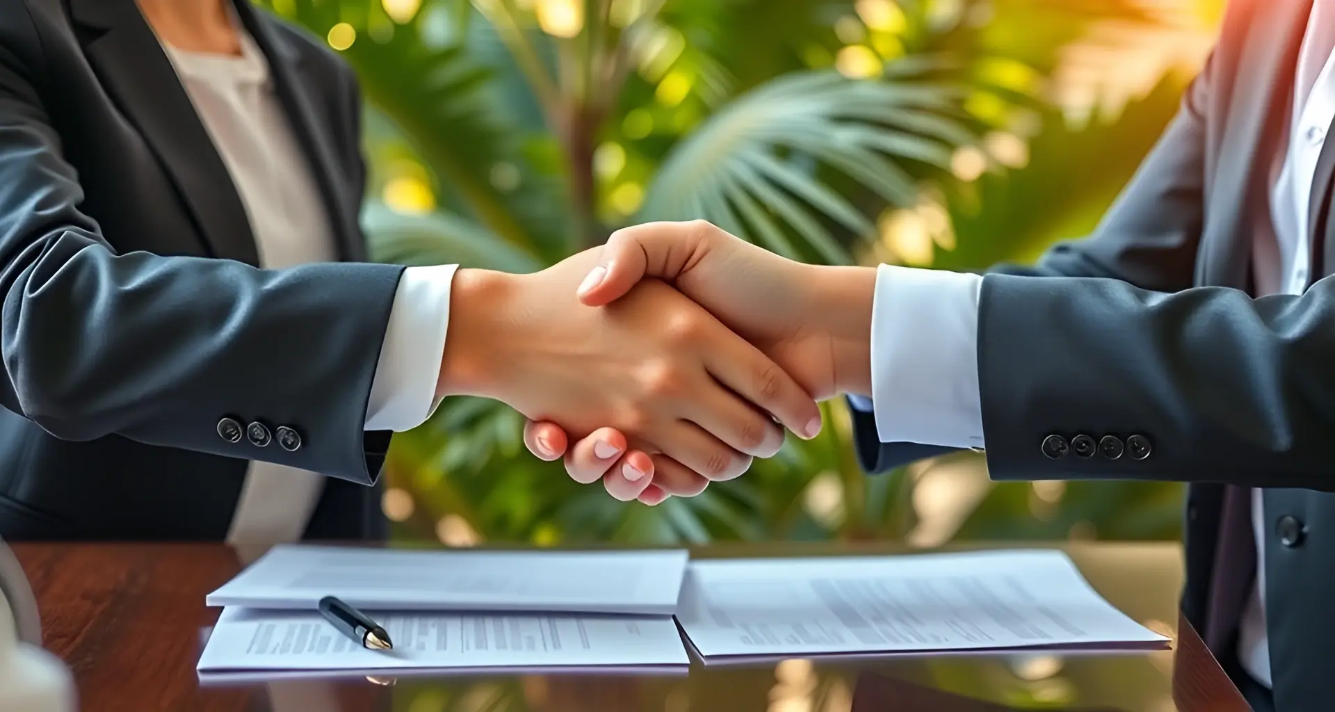 Professional consultation scene showing business partnership and trust